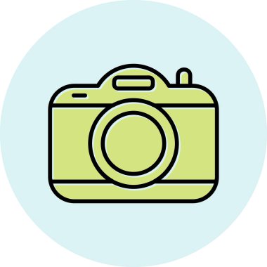 kamera simgesi, vektör illüstrasyonu basit tasarım