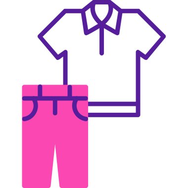 giysi web simgesi, vektör illüstrasyonu 