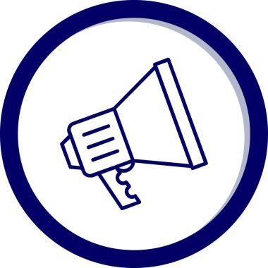 megafon web simgesi, vektör çizim 