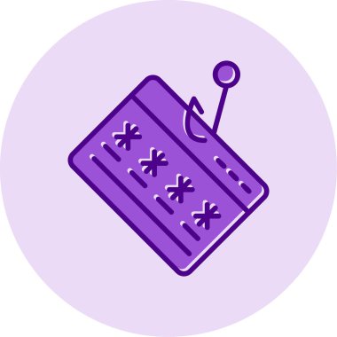 phishing simgesi, vektör illüstrasyonu basit tasarım