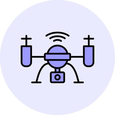 Drone simgesi vektör illüstrasyon tasarımı