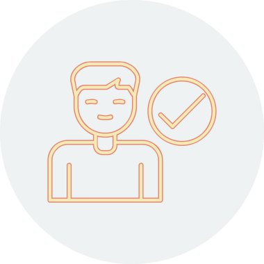 Onaylanmış Adaylar web simgesi vektör illüstrasyonu