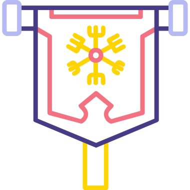 bayrak web simgesi, vektör illüstrasyonu