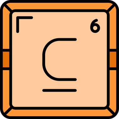 Karbon modern simgesinin vektör illüstrasyonu                      