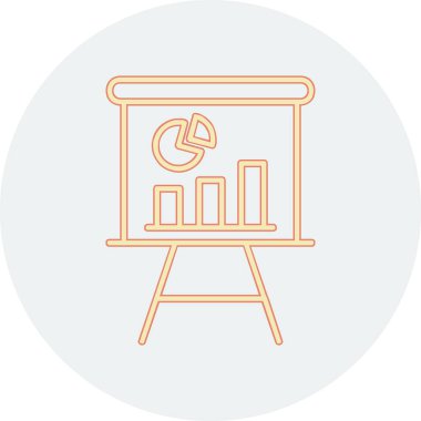 sunum simgesi, vektör illüstrasyonu 