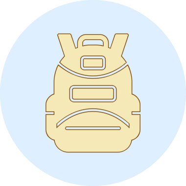 Sırt çantası. Web simgesi basit illüstrasyon