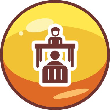 İş Görüşmesi modern simgesinin vektör illüstrasyonu        