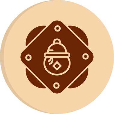 Calabash meyve simgesi, vektör illüstrasyonu basit tasarım