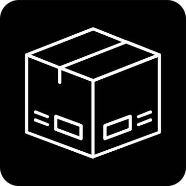 Paket, dağıtım simgesi vektör illüstrasyonu 