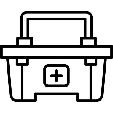 ilk yardım kutusu vektör simgesi 