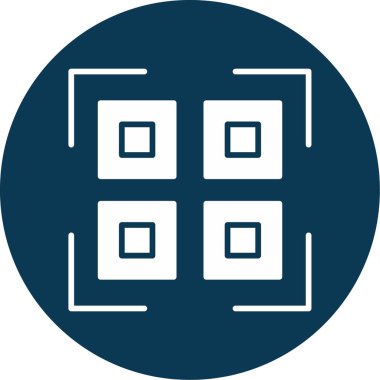 Barkod. Web simgesi basit illüstrasyon         