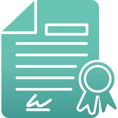 Diploma simgesi, vektör illüstrasyonu basit tasarım