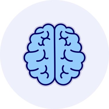 Beyin. Web simgesi basit illüstrasyon 