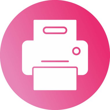 Yazıcı. Web simgesi basit illüstrasyon 