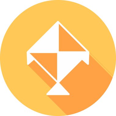 Uçurtma. Web simgesi basit illüstrasyon              