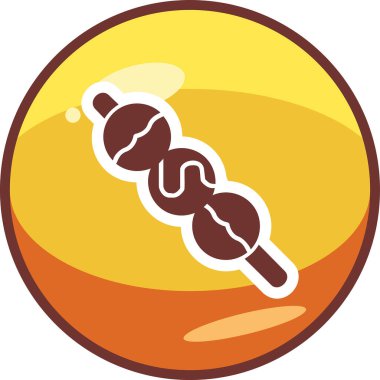 Dango web simgesi. Japon dango tatlıları vektör illüstrasyonu