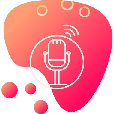 mikrofon web simge vektör çizim 