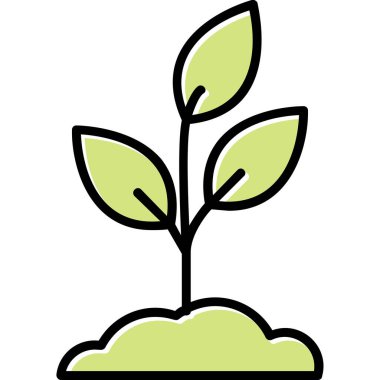 Bitki. Web simgesi basit illüstrasyon 