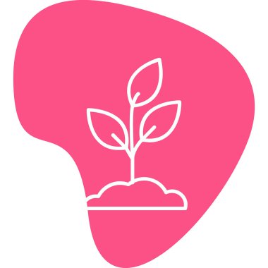 Bitki. Web simgesi basit illüstrasyon 