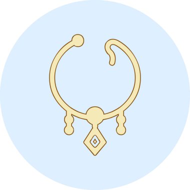 kolye simgesi vektör illüstrasyonu