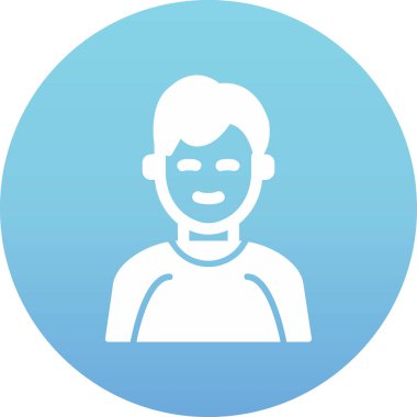 İnsan avatar web simgesi basit illüstrasyon 