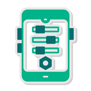 akıllı telefon web simgesi basit illüstrasyon