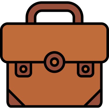 Bavul. Web simgesi basit illüstrasyon 