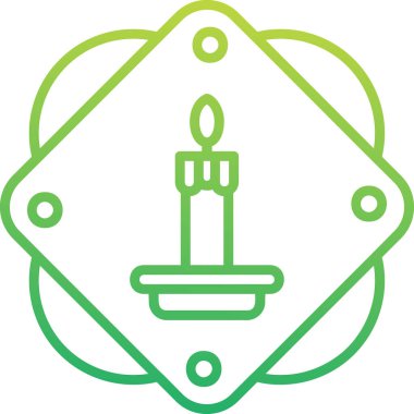 Yanan Mum kutsal kişilerin resmi, vektör çizim