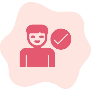 Onaylanmış Adaylar web simgesi vektör illüstrasyonu