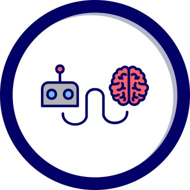 Beyin web simgesi vektör illüstrasyonunu yeniden başlat