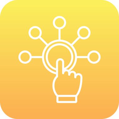 Etkileşimli web simgesi vektör illüstrasyonu