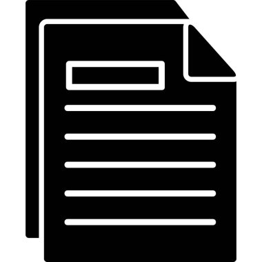 Belge. Web simgesi basit illüstrasyon