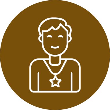 Adamım. Web simgesi basit bir illüstrasyon. Danışmanlık ve Eğitim konsepti