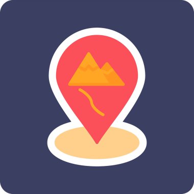 Harita işaretleyici simgesi, konum vektör illüstrasyonu 