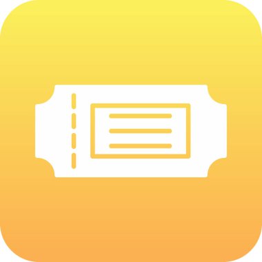Bilet web simgesi, vektör çizim