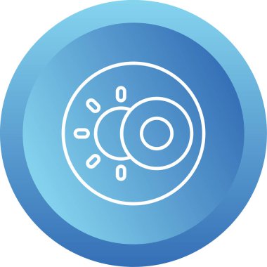 Karanlık mod. Web simgesi basit illüstrasyon