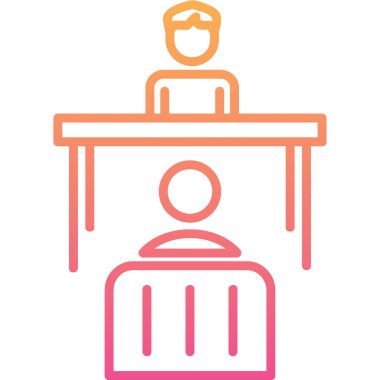 İş Görüşmesi modern simgesinin vektör illüstrasyonu        