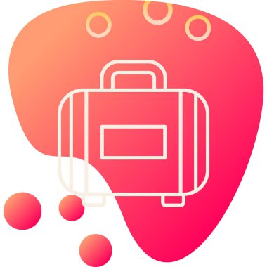 Bavul web simgesi, vektör çizim