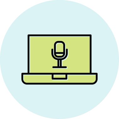 dizüstü bilgisayar simgesi, vektör illüstrasyonu basit tasarım