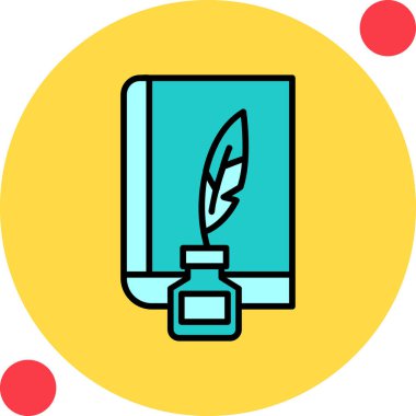 Şiir web simgesi vektör illüstrasyonu