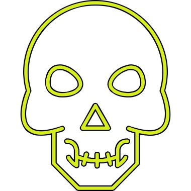 Kafatası. Web simgesi basit illüstrasyon