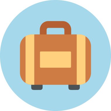 Bavul web simgesi, vektör çizim