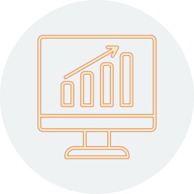 Analytics icon, vector illustration simple design