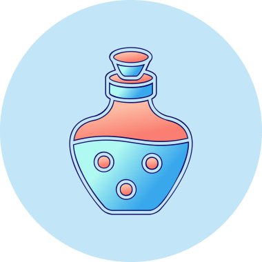 İksir ağı simgesi, vektör illüstrasyonu