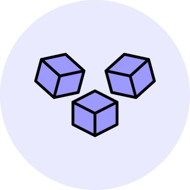 küp web simgesi basit tasarım 