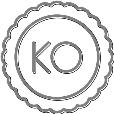Ko modern simgesinin vektör illüstrasyonu 