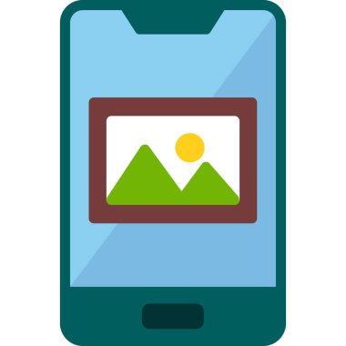 Cep Telefonu Web simgesi vektör illüstrasyonu