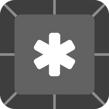 Asterisk ağ simgesi, vektör illüstrasyonu