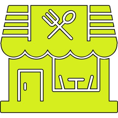 restoran simgesi web basit illüstrasyon