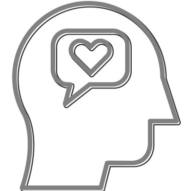 Empati web simgesi vektör çizimi